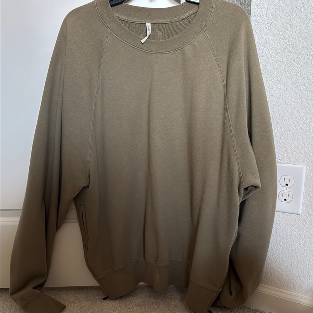 Essentials Green Crewneck Sweater Relaxed Fit
